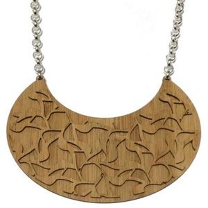 Kinetik Soul Handmade Eco Bamboo bib necklace.